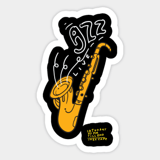 Jazz Saxophone Sticker